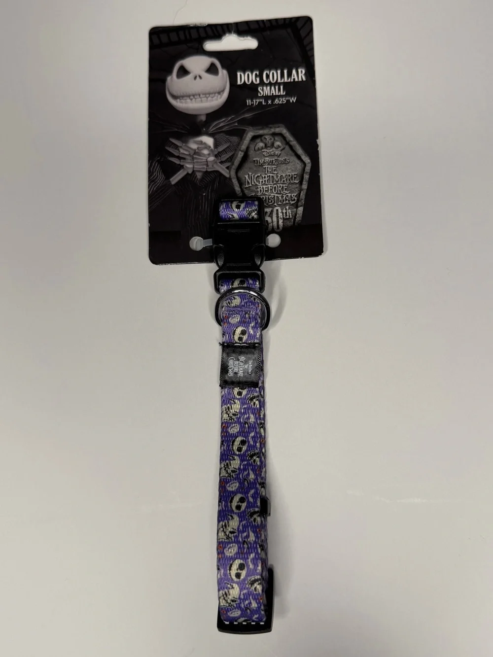 Disney The Nightmare Before Christmas Purple Jack Skellington Dog Collar Small